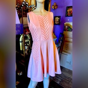 Maurice peach zipper back dress